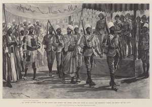 सौदान एडवांस, अटेर की लड़ाई के बाद बर्बर में बंदी अमीर महमूद का प्रवेश, सिरदार और उनके कर्मचारियों के जुलूस